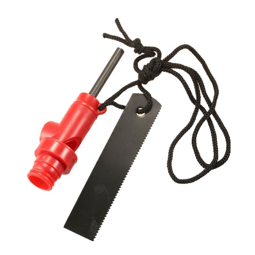 Multi Tool Emergency Flint Fire Starter with Compass and Whistle Camping Backpacking Outdoor Survival