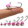 Lixada 10 قطعة من خطافات صيد الأسماك برأس تهزهز طعم محاكاة لصيد السمك خطاف شائك واحد أداة صيد السمك 0.5 جرام / 1 جرام / 2 جرام / 3 جرام / 4 جرام / 5 جرام