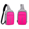 حقيبة شحن USB حقيبة حبال حزمة الكتف الصدر عبر الجسم حقيبة الظهر Daypack الدراجة ركوب الدراجات السفر المشي لمسافات طويلة حقيبة رياضية