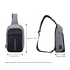 حقيبة شحن USB حقيبة حبال حزمة الكتف الصدر عبر الجسم حقيبة الظهر Daypack الدراجة ركوب الدراجات السفر المشي لمسافات طويلة حقيبة رياضية