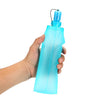 TPU Folding Soft Flask Sport Water Bottle Running Camping Hiking Water Bag Collapsible Drink Water Bottle
