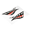 2PCS Fish Mouth Sticker Fishing Boat Canoe Car Truck Kayak Graphics Accessories