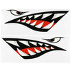 2PCS Fish Mouth Sticker Fishing Boat Canoe Car Truck Kayak Graphics Accessories