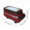 MTB Bicycle Top Tube Phone Bag for 6" Screen Size Bike Front Frame Bag with Headphone Hole