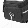 MTB Bicycle Top Tube Phone Bag for 6" Screen Size Bike Front Frame Bag with Headphone Hole