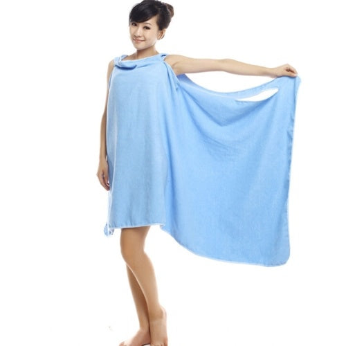 Women Bathrobe Sexy Microfiber Fabric Bath Towel Wearable Pure Cotton Beach Towel Soft Wrap Skirt Towels Super Absorbent Home Textile Washcloth