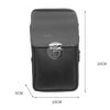 Mini Men Faux Leather Zipper Tactical Belt Pouch Waist Bag Security Pack Outdoor Accessories Black