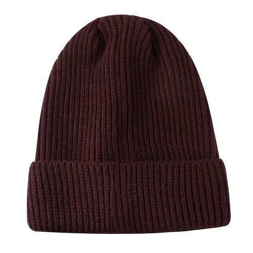 قبعة صوف مخططة عمودية محبوكة للاستخدام الخارجي