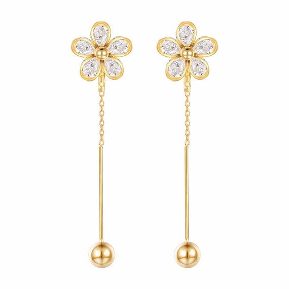 Yoursfs Premium Non Pierced Dangle Earrings - Gold