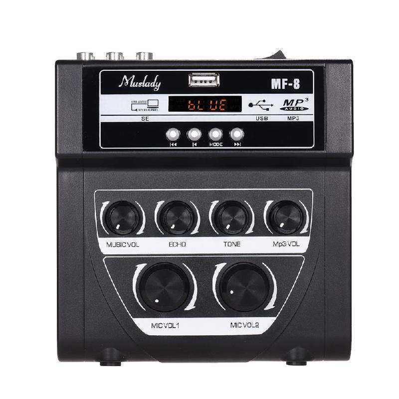 Muslady MF-8 Mini Karaoke Sound Mixer - أسود
