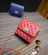 New Fashion Women Cross Body Bag Quilted Design Chain Shoulder Strap Magnetic Snap Messenger Shoulder Bag