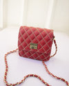 New Fashion Women Cross Body Bag Quilted Design Chain Shoulder Strap Magnetic Snap Messenger Shoulder Bag
