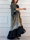 Elegant Round Neck Dress and Sequin Tunic Set