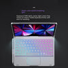 حافظة واقية معدنية دوارة AGM-2359010 iPad مع لوحة مفاتيح لاسلكية تعمل بالبلوتوث وبنك طاقة سعة 500 مللي أمبير في الساعة (هذا المنتج هو ملحق لجهاز iPad ، ولا يتم تضمين iPad في حزمة المنتج)