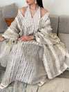 Knitted Neckband Tassel Kaftan
