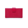 Fashion Women Genuine Leather Purse Crocodile Pattern Candy Color Clutch Bag Wallet Khaki