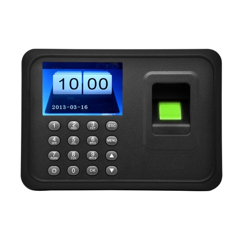 2.4 "TFT LCD Display USB Machine Piometric Phousing Machine DC 5V/1A الوقت على مدار الساعة مسجل الموظف فحص القارئ A6 US