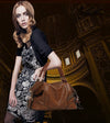 Fashion Women Handbag European Style PU Leather Large Capacity Messenger Bag Black/Brown/Burgundy