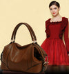 Fashion Women Handbag European Style PU Leather Large Capacity Messenger Bag Black/Brown/Burgundy