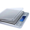 High Accuracy Mini Electronic Digital Platform Jewelry Scale Weighing Balance with Two Trays Portable 500g/0.01g Counting Function Blue LCD g/ct/dwt/ozt/oz/gn