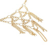 Vintage Golden Metal Multilayers Bohemia Tassel Bracelet Slave Hand Chain Dance Jewelry for Woman