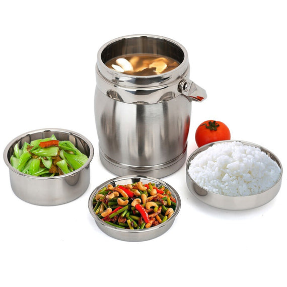 MCST-1.5L Premium Double Insulation Lunch Box - Silver