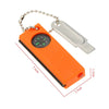 Outdoor Portable Water Resistant Travel Survival Magnesium Stone Flint Fire Starter Lighter Maker Kit with LED Flashlight Compass